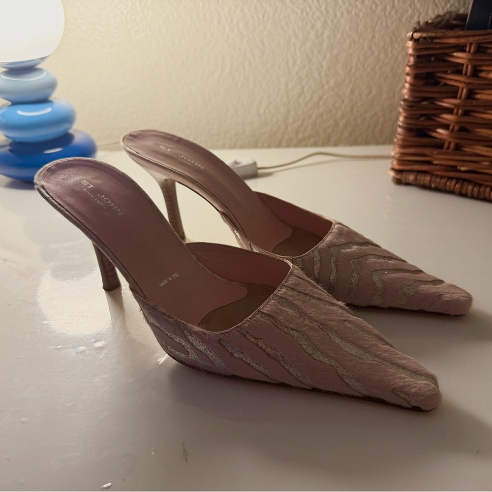 Vintage Zebra Kitten Heels